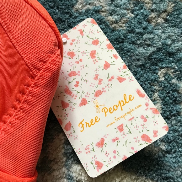 SOLD! Free People Orange Persimmon Sports Bra - Picture 2 of 5